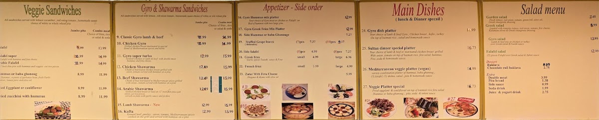 Sultan Gyro and Shawarma Grill Menu - Image 5